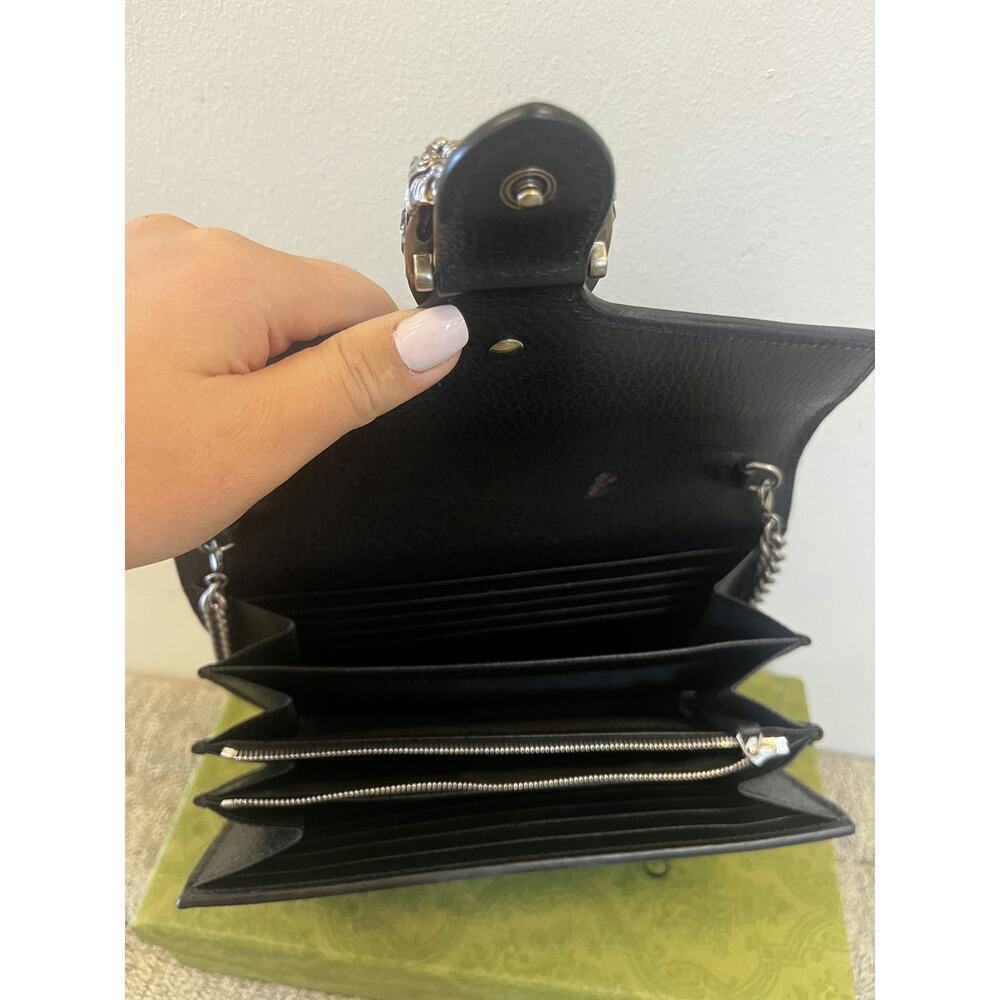 Gucci Dionysus Black Leather Wallet on Chain - Like New Condition - Picture 3 of 4